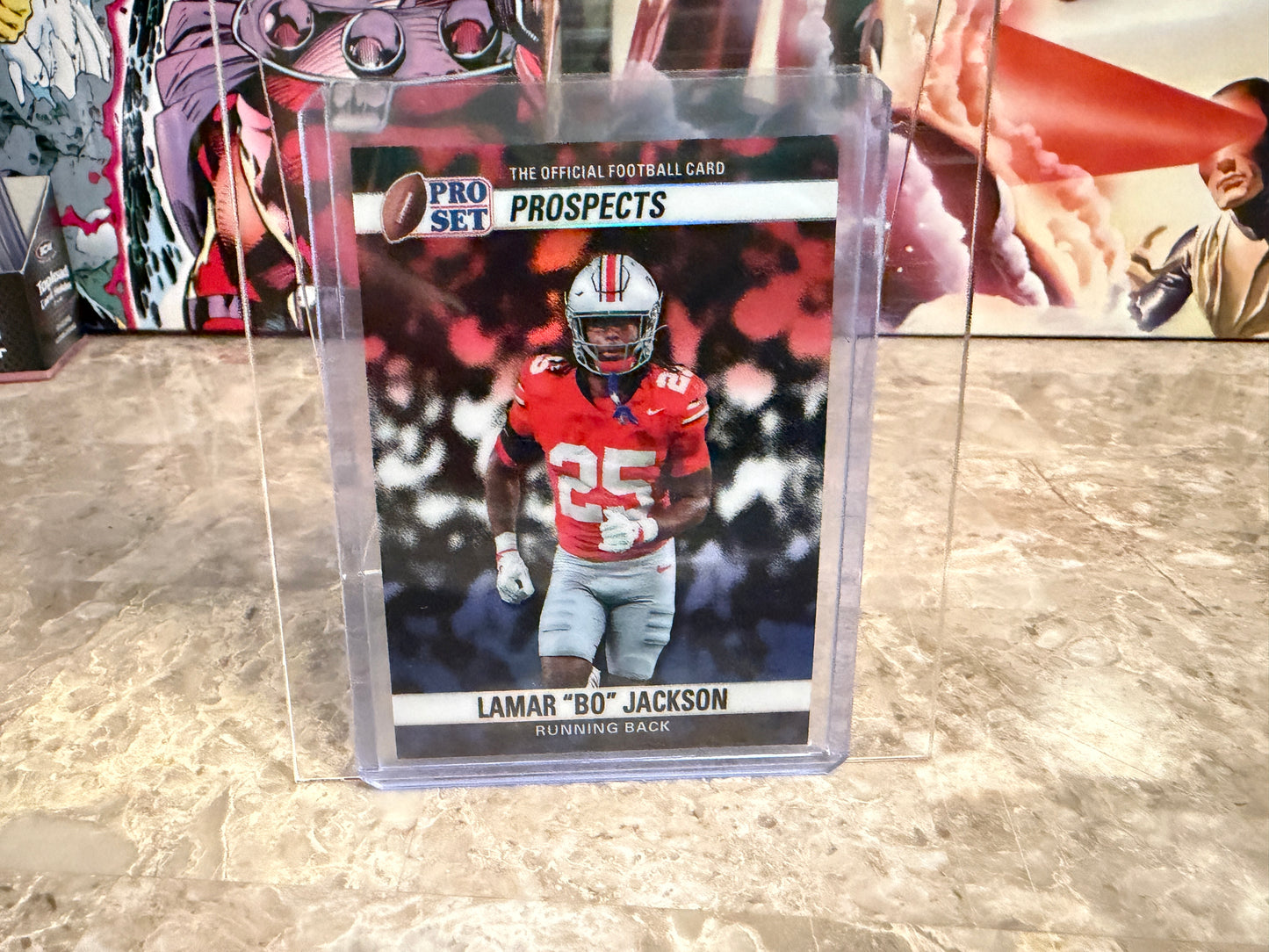 2026 Leaf Pro Set Lamar "Bo" Jackson 1989 Gold Super Prismatic 1/1 RWB 2-Card Lot