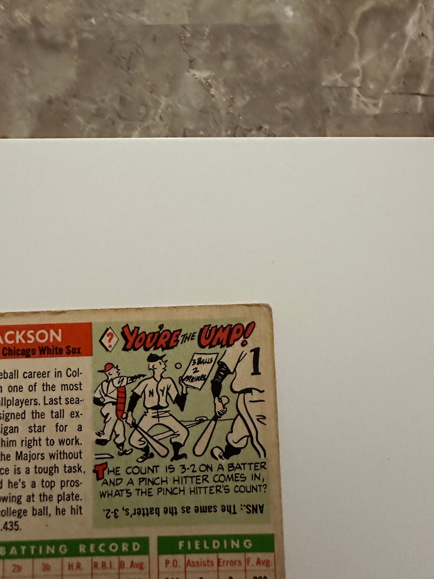 1955 Topps RON JACKSON #66 Rookie Card RC - Chicago White Sox - Vintage
