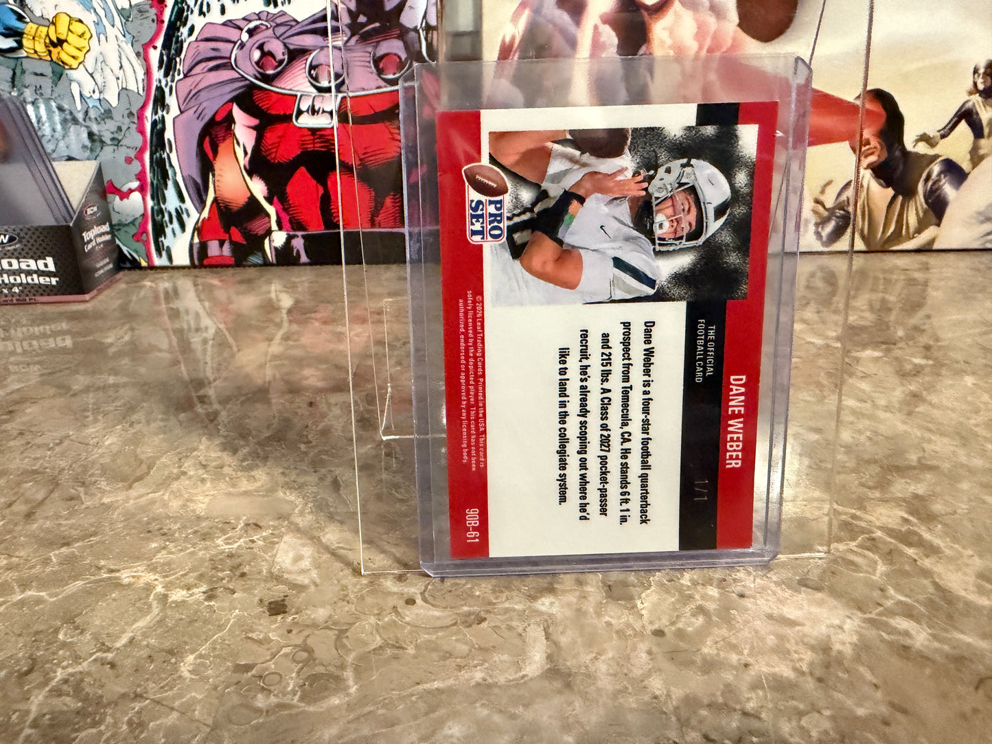 Dane Weber 2026 Leaf Pro Set Metal 1990 Super Prismatic Red Flood 1/1