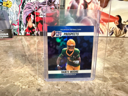 2026 Leaf Pro Set Metal Football Dante Moore 1990 Mini Blue 3/3 Bookend