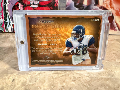 Marshall Faulk 2026 Leaf Ultimate Sports Signature Relics Quad Game-Used Patch /20
