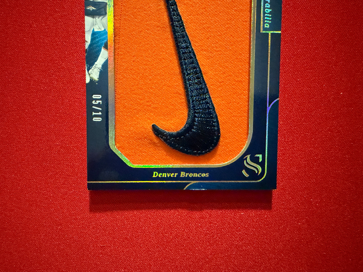 Peyton Manning 2025 Panini Silhouette Jumbo Memorabilia Nike Swoosh Patch /10