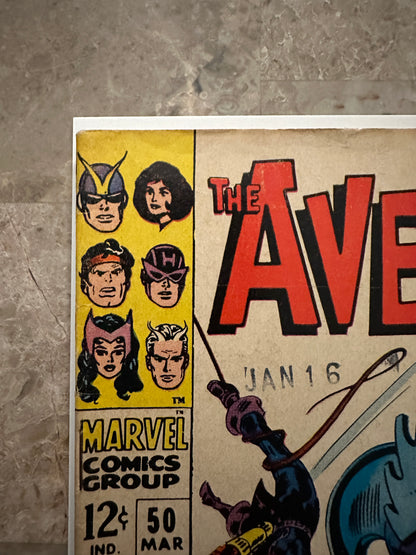 Avengers #50 FN- 5.5 (Marvel Comics 1968) - Nice copy for grade