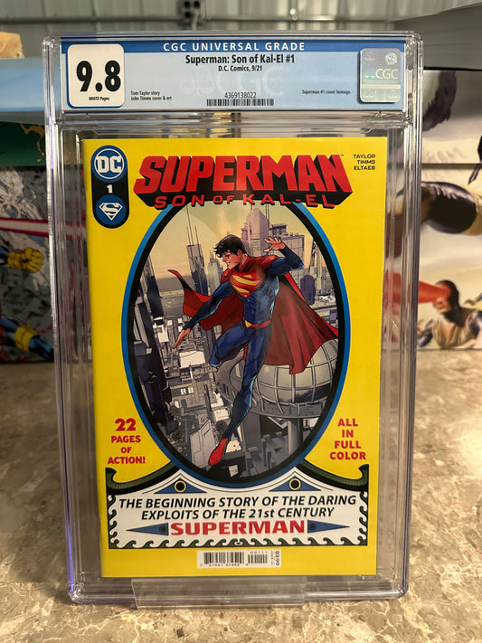 Superman: Son of Kal-El #1 CGC 9.8 (DC 2021) - Superman #1 Cover Homage