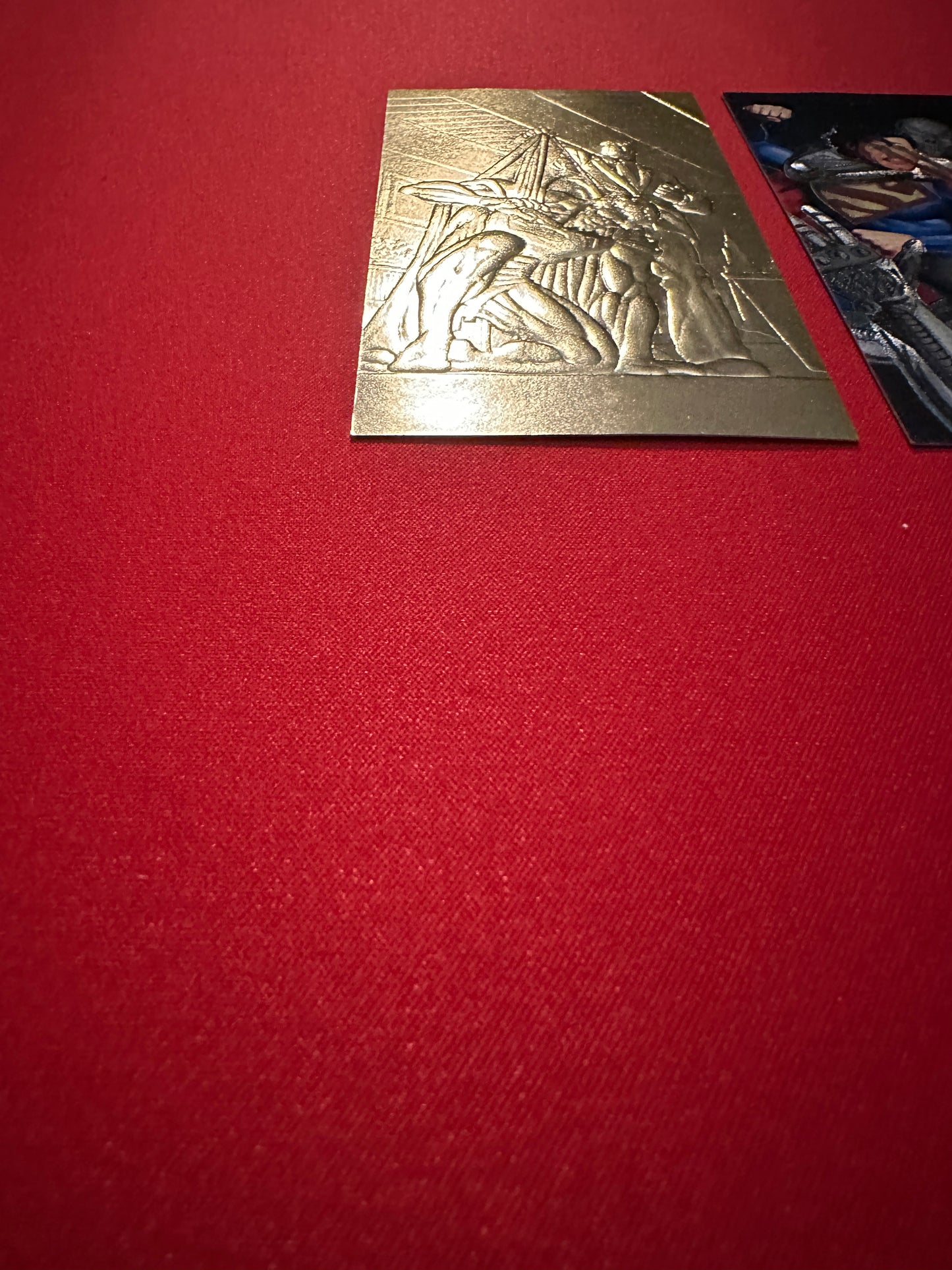 1994 Skybox DC Superman Platinum Series FG1/S4 Forged in Gold/Spectral-Etch