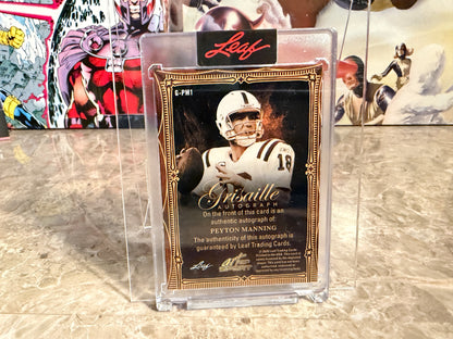 2026 Leaf Art of Sport Peyton Manning Grisaille Auto Black 1/1