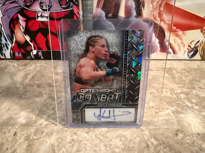 Kayla Harrison 2025 Leaf Optichrome Baseball Combat Auto Cracked Ice 1/1