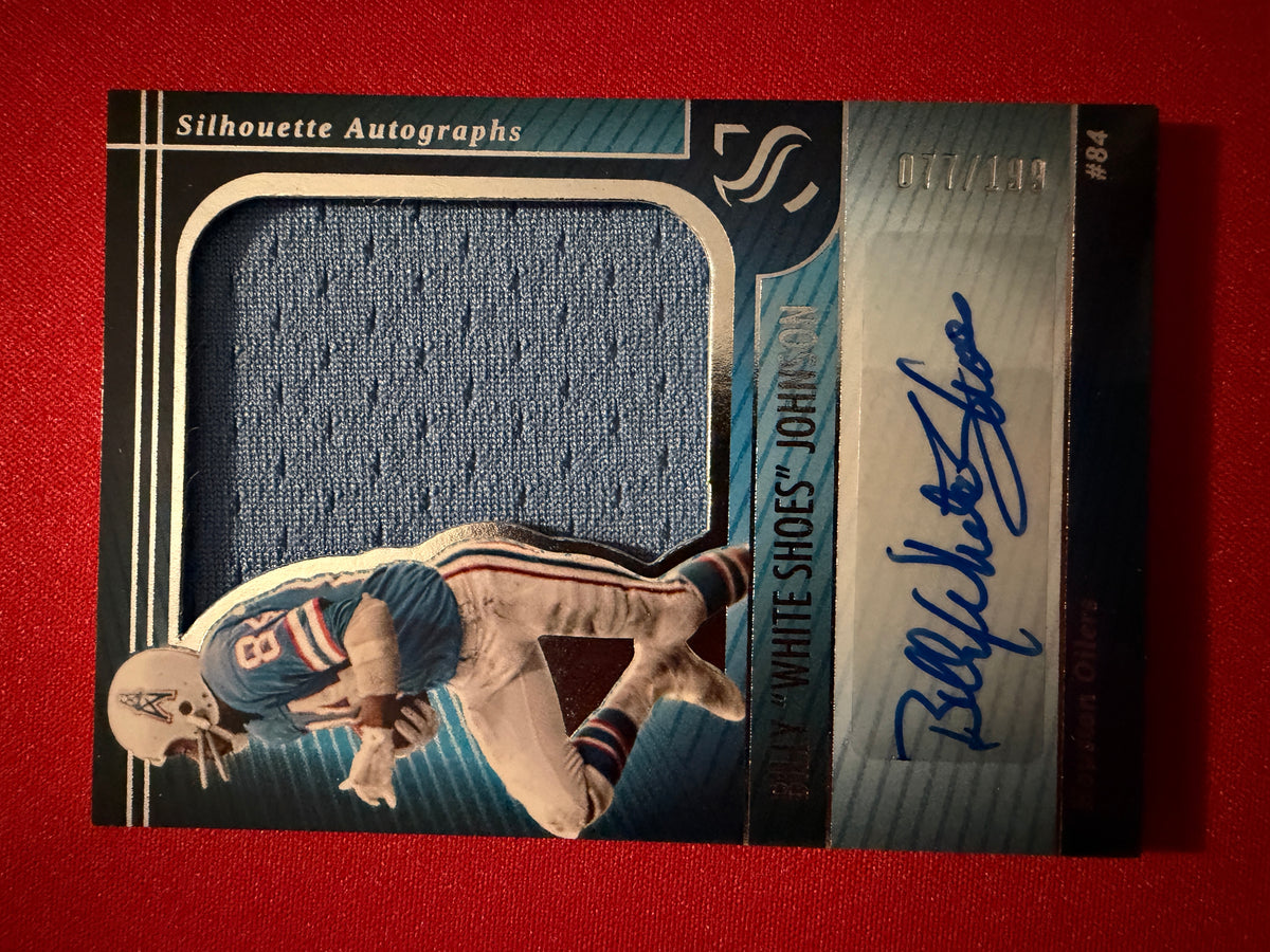 Billy White Shoes Johnson 2025 Panini Silhouette Football Autographs Patch /199