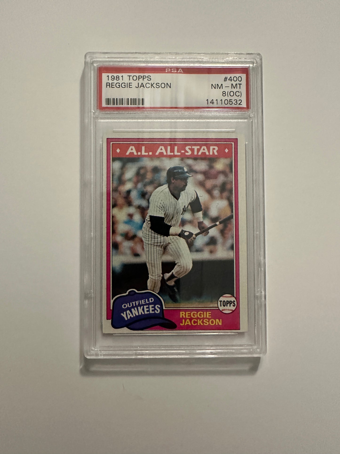 Reggie Jackson #400 PSA Graded NM-MT 8 (OC) (1981 Topps)