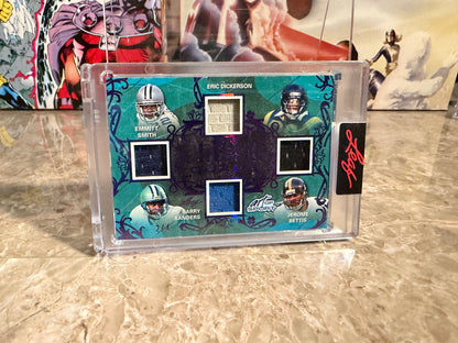2026 Leaf Art of Sport Emmitt Smith Barry Sanders Dickerson Bettis Classic Quads Patch /4