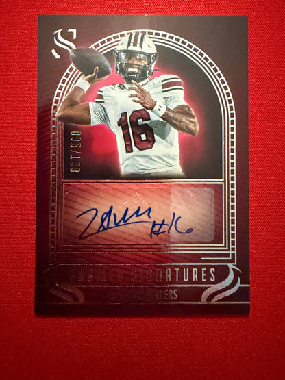 LaNorris Sellers 2025 Panini Silhouette Football Framed Signatures /199