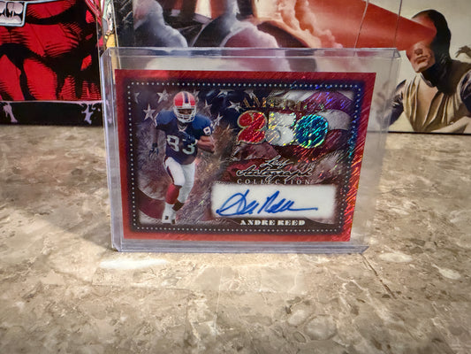 Andre Reed 2026 Leaf Autograph Collection America 250 Red Color Match 1/1