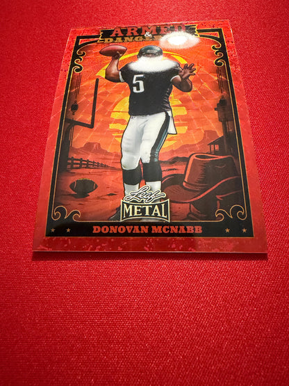 2026 Leaf Metal Football Armed & Dangerous Donovan McNabb Red Flood 1/1