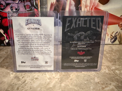 Gunther 2026 Topps Exalted WWE Black and White Signatures /25 + Base Lot