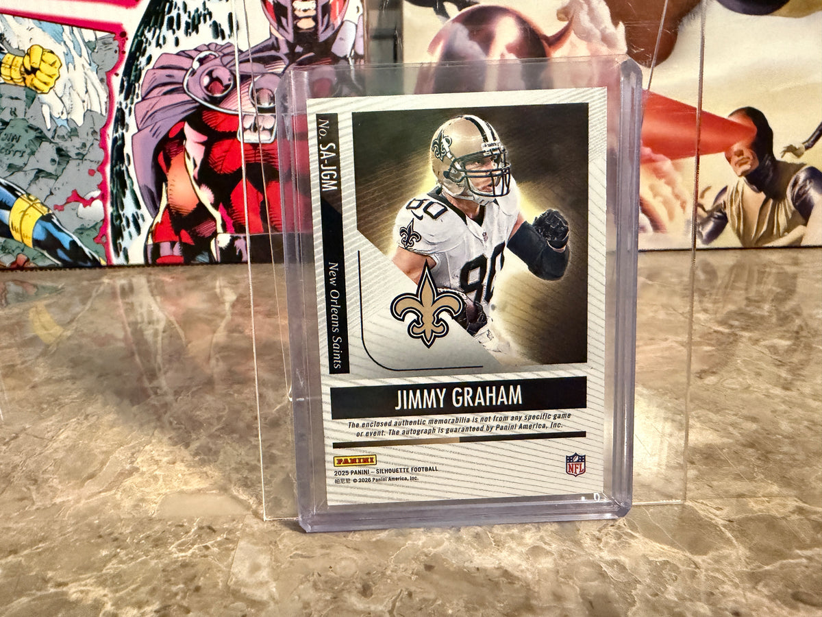 Jimmy Graham 2025 Panini Silhouette Autographs Jumbo Swatch /199 SA-JGM