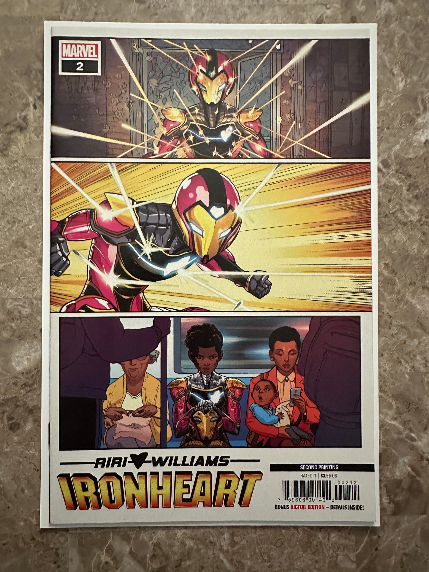 Ironheart #2 2nd Printing NM 9.4-9.6 (Marvel 2019) - Vecchio Cover, Low Pop