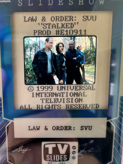 2026 Leaf Slideshow LAW & ORDER SVU 2-Slide Lot MARISKA HARGITAY Meloni 1999