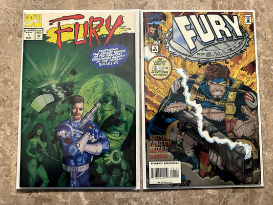 Fury #1 + Fury of S.H.I.E.L.D #1 High Grade (Marvel 1994)