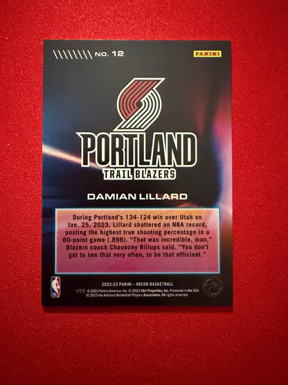 Damian Lillard 2022-23 Panini Recon Fleet Feet #12