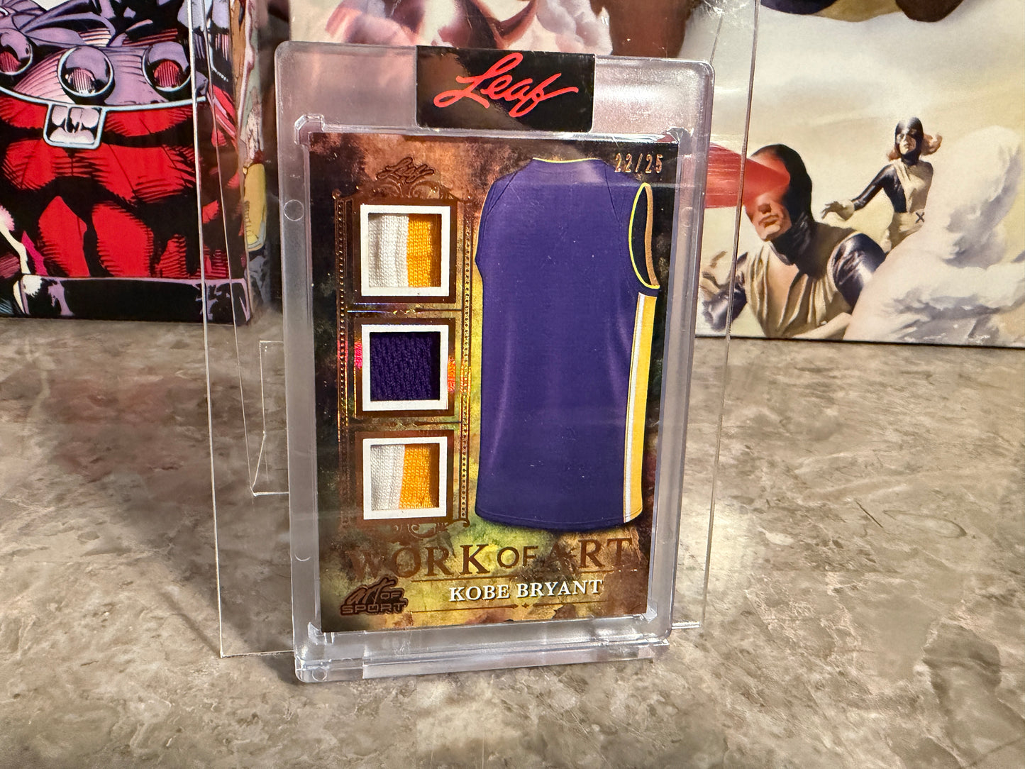 Kobe Bryant 2026 Leaf Art of Sport Work of Art Tri-Patch MultiColor Bronze /25