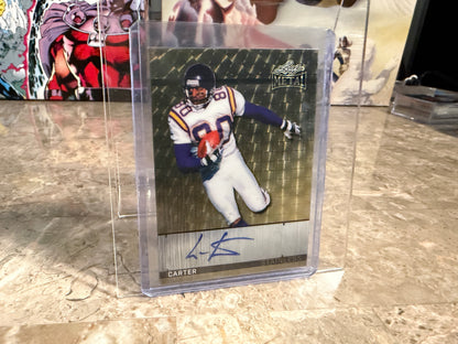 Chris Carter 2026 Leaf Metal Football Stainless Auto Gold Super Prismatic 1/1