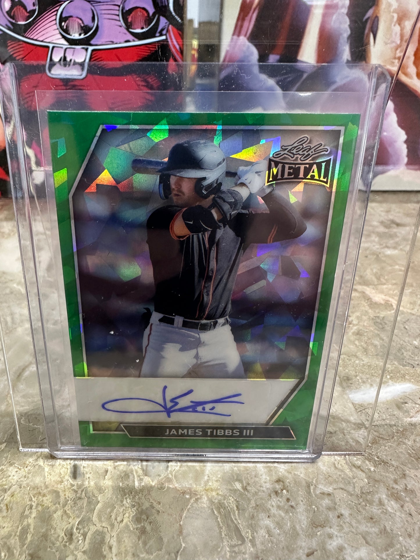 2026 Leaf METAL James Tibbs III 1/1 GREEN CRYSTAL Autograph - Dodgers
