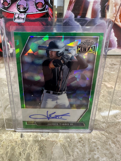 2026 Leaf METAL James Tibbs III 1/1 GREEN CRYSTAL Autograph - Dodgers
