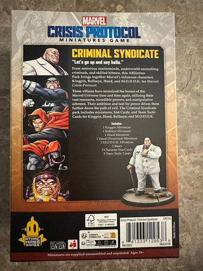 Marvel Crisis Protocol: Criminal Syndicate Affiliation Pack