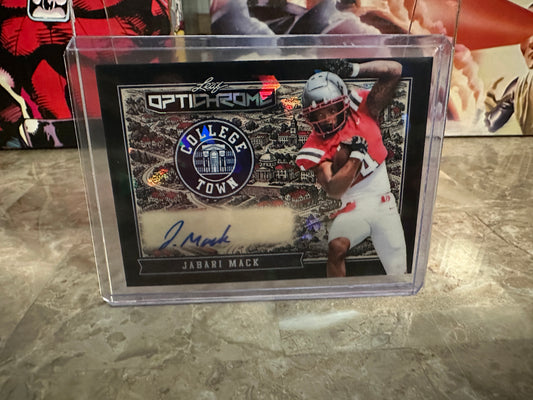 2026 Leaf Optichrome Jabari Mack COLLEGE TOWN AUTO 1/1 BLACK PRISMATIC LSU