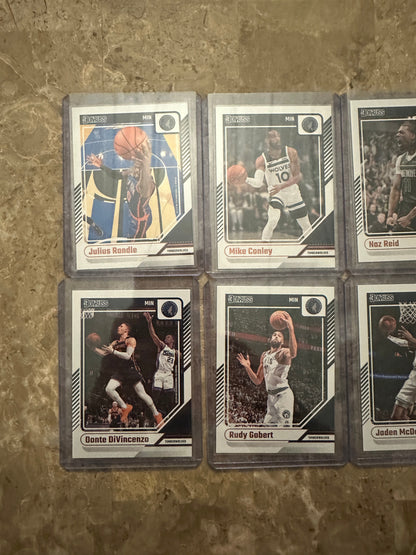 2024 Panini Donruss Basketball Minnesota Timberwolves Team Set (12 cards)