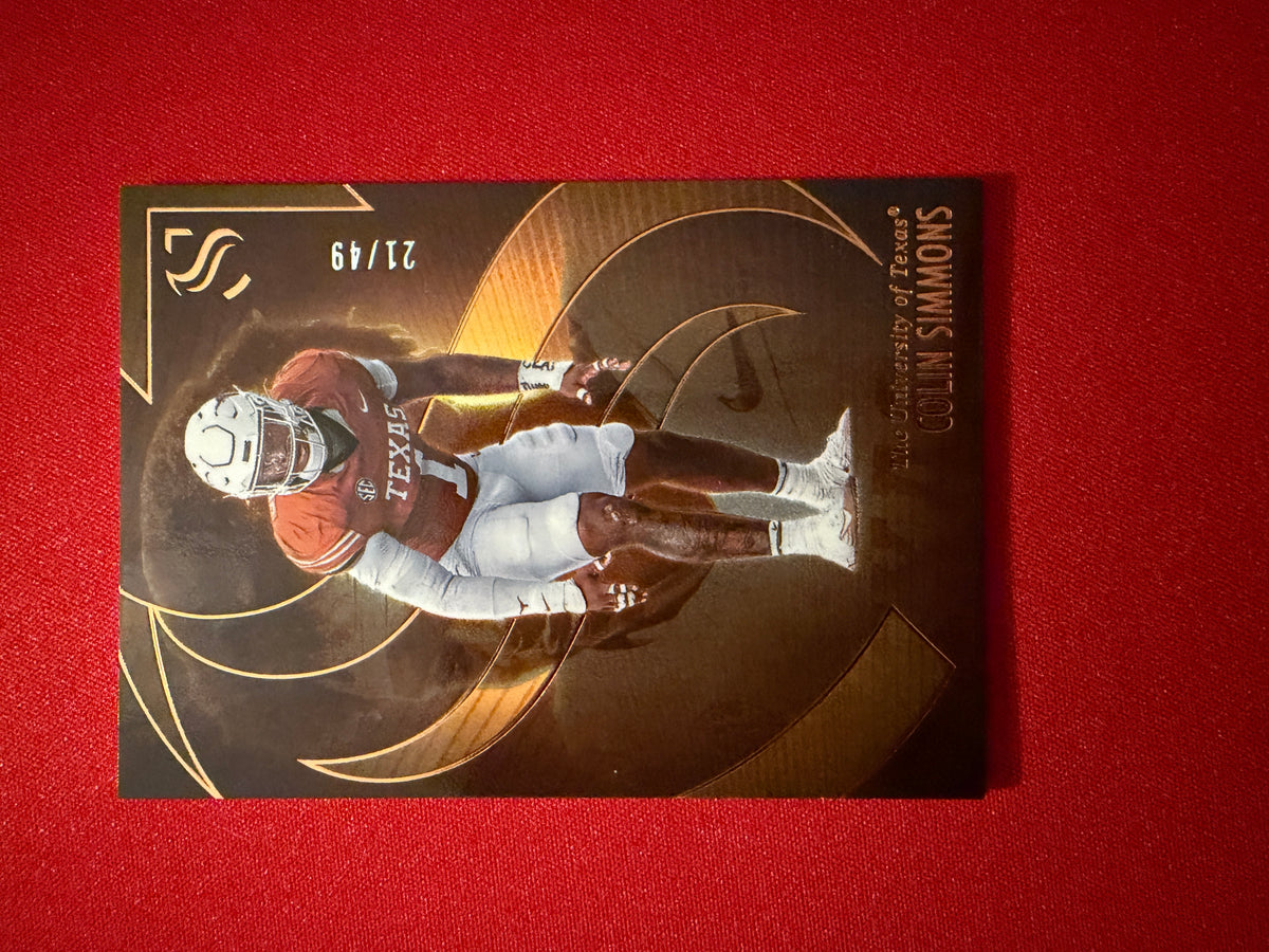 Colin Simmons 2025 Panini Silhouette Football Base Bronze /49 #30