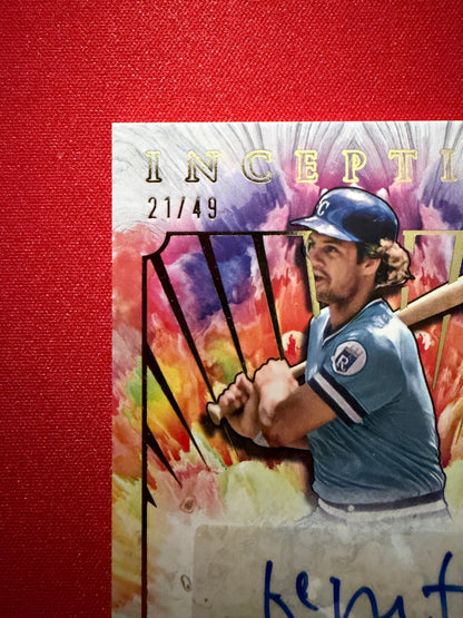 2025 Topps Inception George Brett Dawn of Greatness Auto /49
