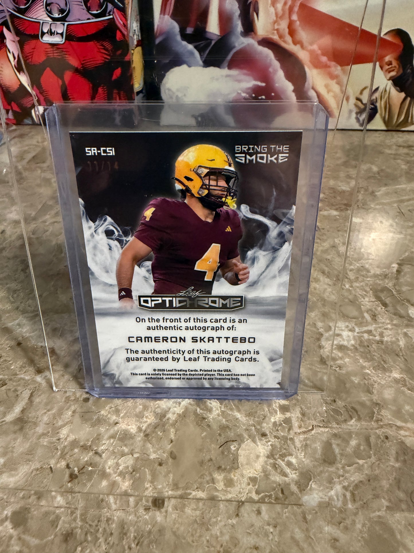 2026 Leaf Optichrome Football Cam Skattebo Bring The Smoke Auto /14 🔥🔥