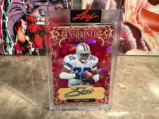 Emmitt Smith 2026 Leaf Signature Series Enshrined Auto Pink Cracked Ice 1/1