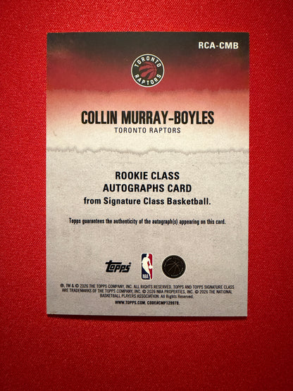 2025-26 Topps Signature Class Collin Murray-Boyles Rookie RC Auto #RCA-CMB