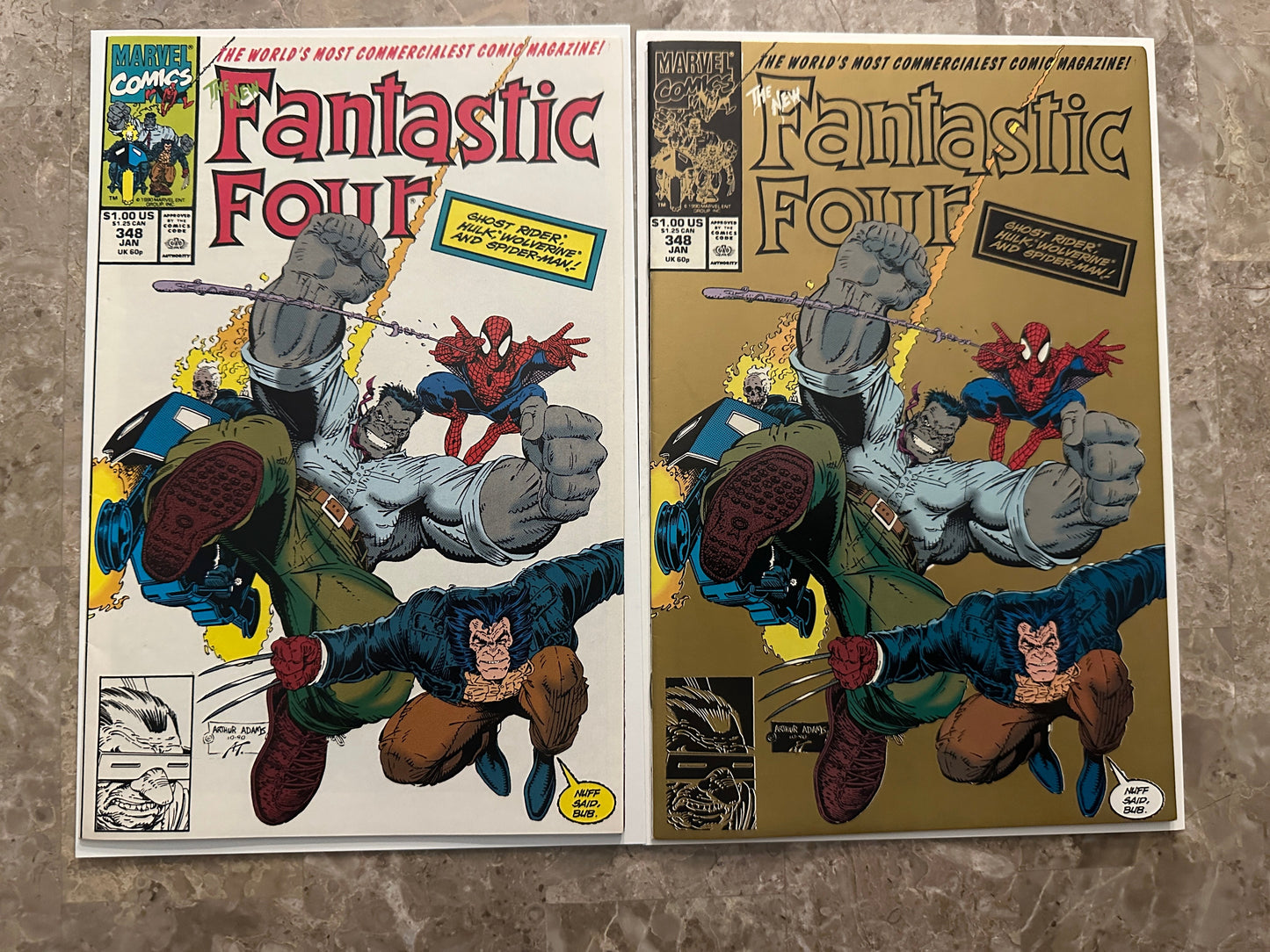 Fantastic Four #348 1st and 2nd Gold Print High Grade (1991 Marvel)