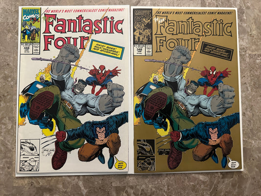 Fantastic Four #348 1st and 2nd Gold Print High Grade (1991 Marvel)