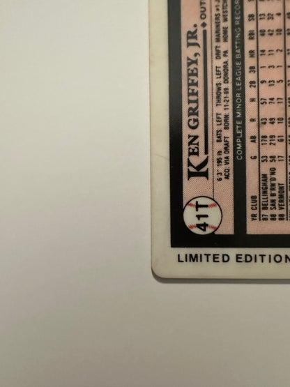 Ken Griffey Jr. #41T Porcelain Limited Edition Rookie Card (1989 Topps Traded)