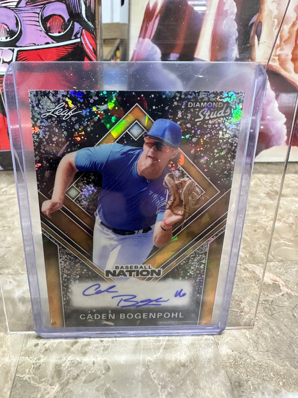 (2026/05/13) Caden Bogenpohl 1/1 Diamond Studs Gold Auto 2026 Leaf Baseball Nation