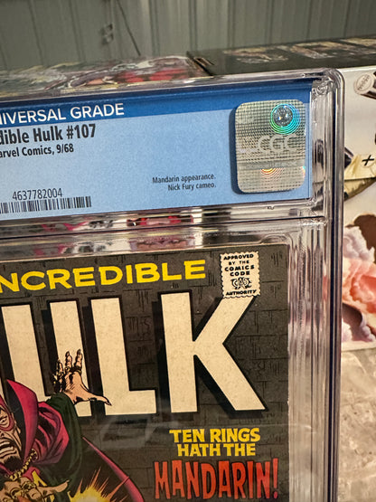 Incredible Hulk #107 CGC 8.5 (1968 Marvel) - Brand New Case