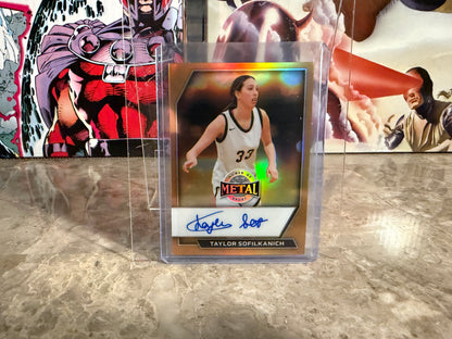 Taylor Sofilkanich 2026 Leaf Women of Sport Base Auto Gold Prismatic 1/1