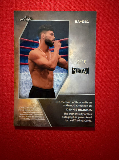 Dennis Buzukja 2026 Leaf Metal Ring Kings Base Auto Silver /10