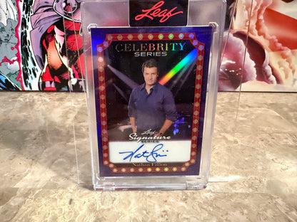 Nathan Fillion 2026 Leaf Signature Series Celebrity Auto Purple 1/1