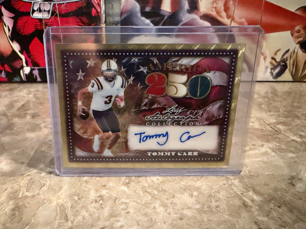 Tommy Carr 2026 Leaf Autograph Collection Football America 250 Super Gold 1/1