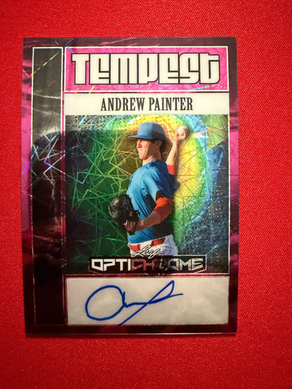 Andrew Painter 2025 Leaf Optichrome Baseball Tempest Auto Pink Lazer /8