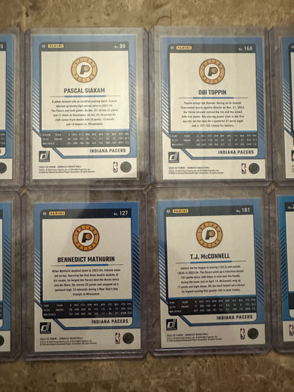2024 Panini Donruss Basketball Indiana Pacers Team Set (11 cards)