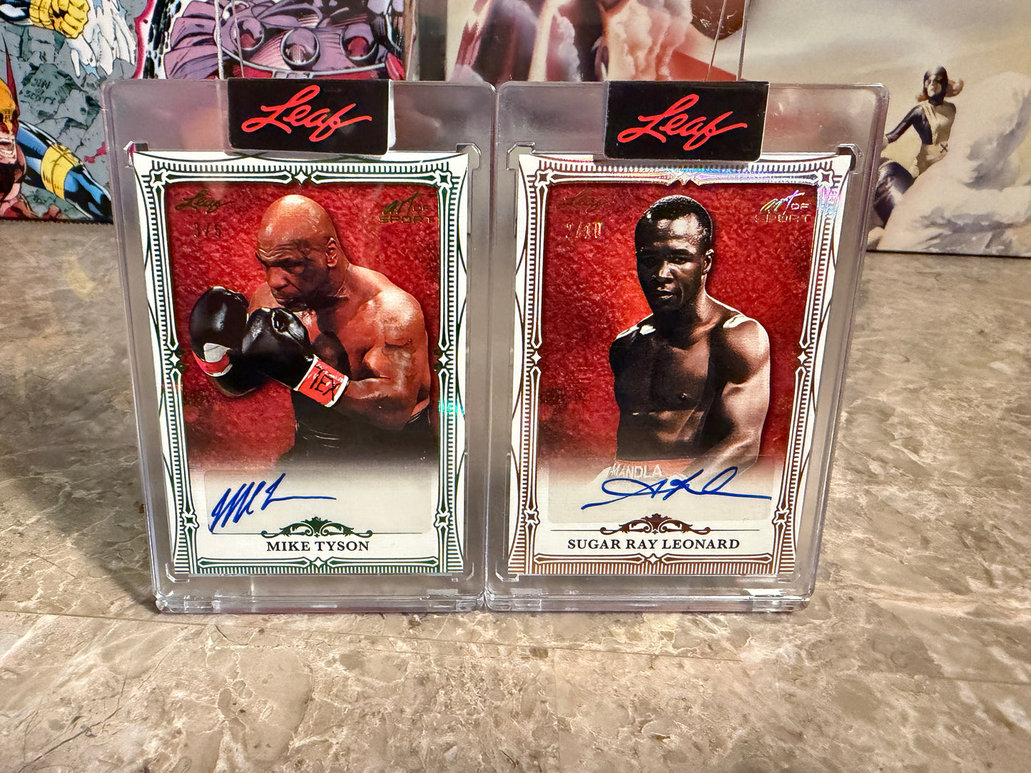 2026 Leaf Art of Sport Base Auto Mike Tyson & Sugar Ray Leonard