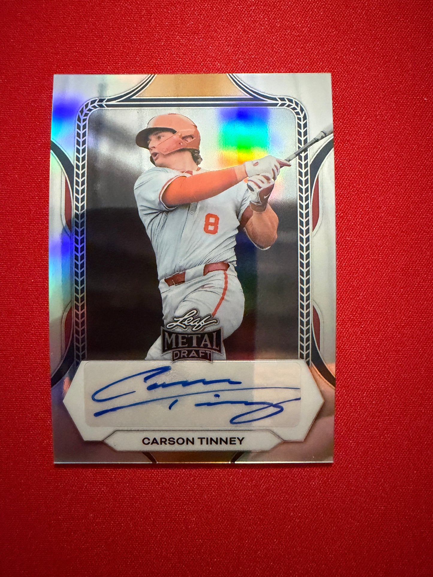 Carson Tinney 2026 Leaf Metal Draft Edition Base Auto #BA-CT1