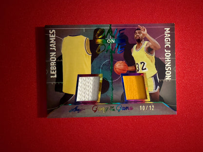 Magic LeBron 2025 Leaf Glory of the Game One on One Game-Used Patch /12