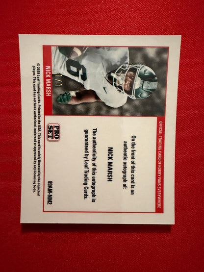 Nick Marsh 2026 Leaf Pro Set Metal 1989 Mini Auto Green 1/1 Color Match